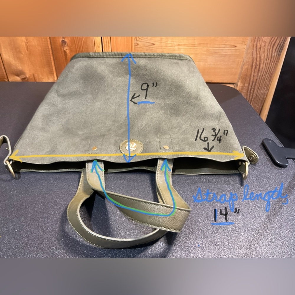 Vegan Lg Bucket Crossbody Bag with Smaller interchangeable nesting bag VGC Pre❤️ - Picture 9 of 13